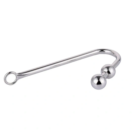 Steel Stainless Two Pleasurable 4417 Balls Anal Hook 1209